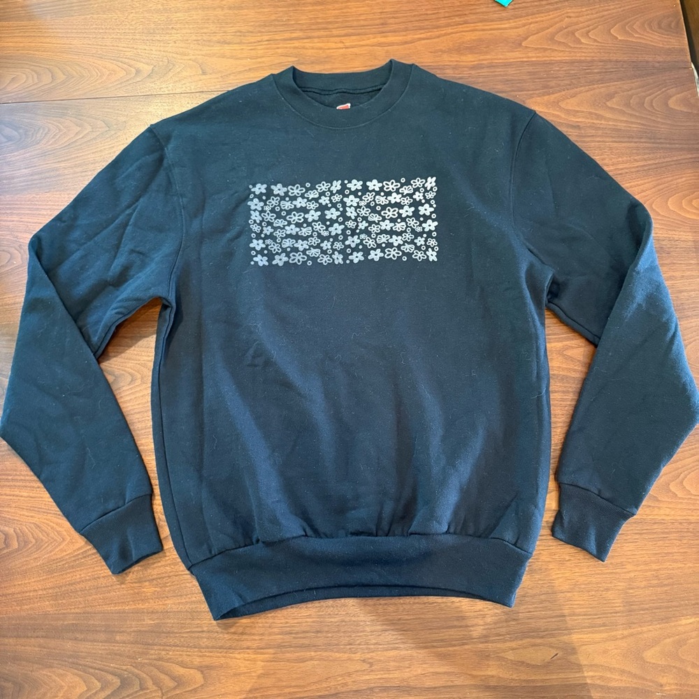 Handmade Pyrex Crazy Daisy Spring Blossom Size Small Sweatshirt Screenprint